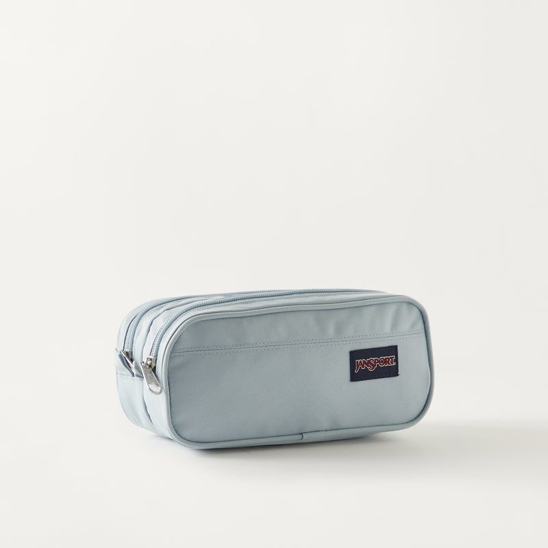 JANSPORT حقيبة أقلام زرقاء صلبة ذات قسمين للأطفال - Image 2
